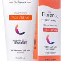 Crema viso idratante con acido ialuronico, olio di jojoba e vitamina E, 100 ml - Florence Organics.